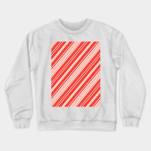 Red Candy Cane Stripes Mint Holiday Pattern Crewneck Sweatshirt